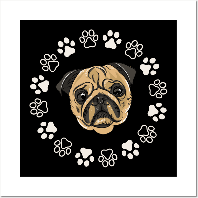 Pugface Wall Art by Epic Shirt Store